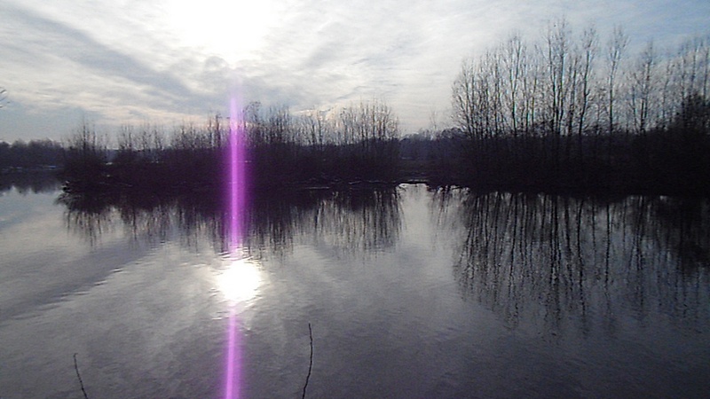 Tramonto invernale sul Ticino